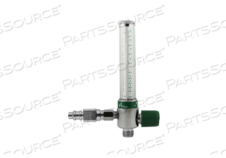 PURITAN BENNETT OXYGEN FLOWMETER, 0 TO 15 LPM FLOW, POLYCARBONATE, 50 PSI, 0.5 AT 0 TO 5 LPM, 1 AT 5 TO 15 LPM GRADUATION, GREEN TUBING NIPP by Precision Medical, Inc.