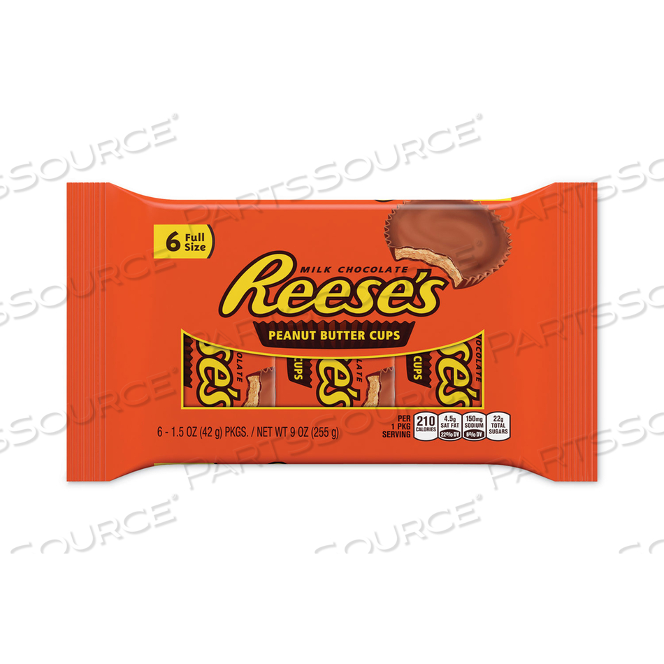 PEANUT BUTTER CUPS, 1.5 OZ BAR, 6 BARS/PACK, 2 PACKS/BOX 