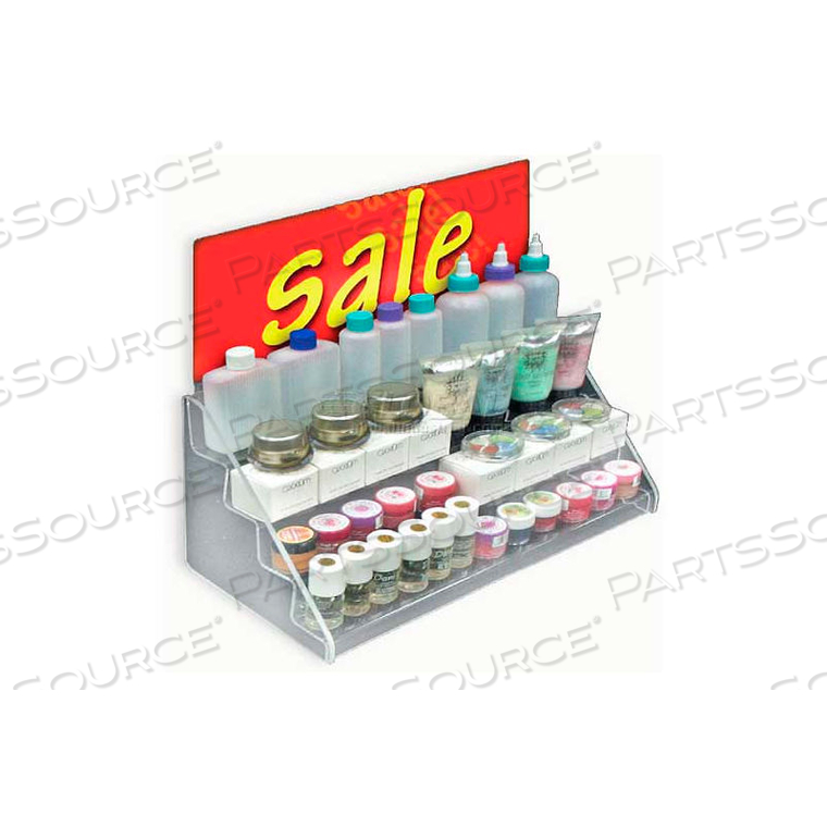 4-STEP COUNTERTOP DISPLAY, 16" X 8", ACRYLIC,1 PIECE by Azar International