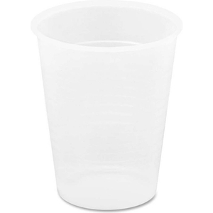 PLASTIC COLD DRINK CUPS, ROLLED RIM, 9 OZ., 2,400/CARTON, TRANSLUCENT by Genuine Joe