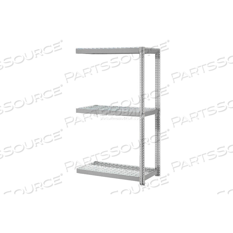 EXPANDABLE ADD-ON RACK 72X36X84 3 LEVEL WIRE DECK 750 LB. CAP PER LEVEL GRY 