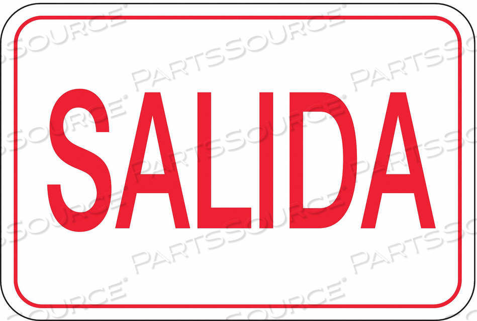 EXIT SIGN SALIDA 7 X10 by United Visual Products