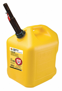 DIESEL FUEL CAN 5 GAL. SELF YELLOW HDPE by Midwest Can