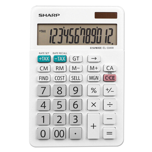 EL-334W LARGE DESKTOP CALCULATOR, 12-DIGIT LCD by Sharp Electronics Corporation