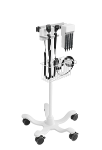 MOBILE DIAGNOSTIC STATION - ROLLSTAND, OPHTHAL & OTO, DISPENSER. [COMPATIBLE W/ WELCH ALLYN HALOGEN HEADS] by Amico Accessories