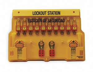 LOCKOUT STATION 10 LOCKS KEYED DIFF by Master Lock