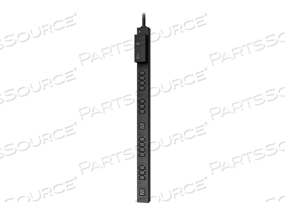 RACK PDU, BASIC, HALF HEIGHT, 200-208V, 30A, (14) C13, (2) C19 by APC / American Power Conversion