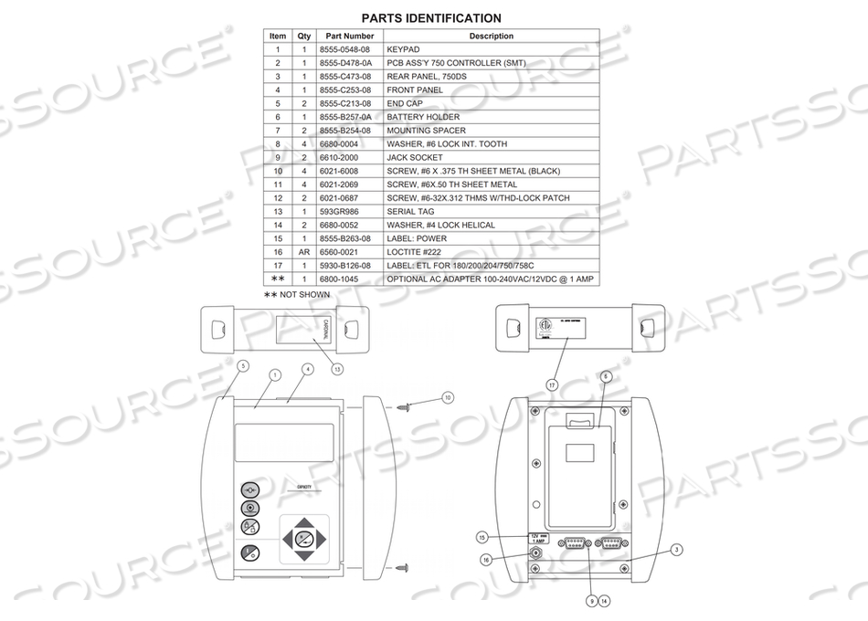 BATTERY HOLDER by Detecto Scale / Cardinal Scale