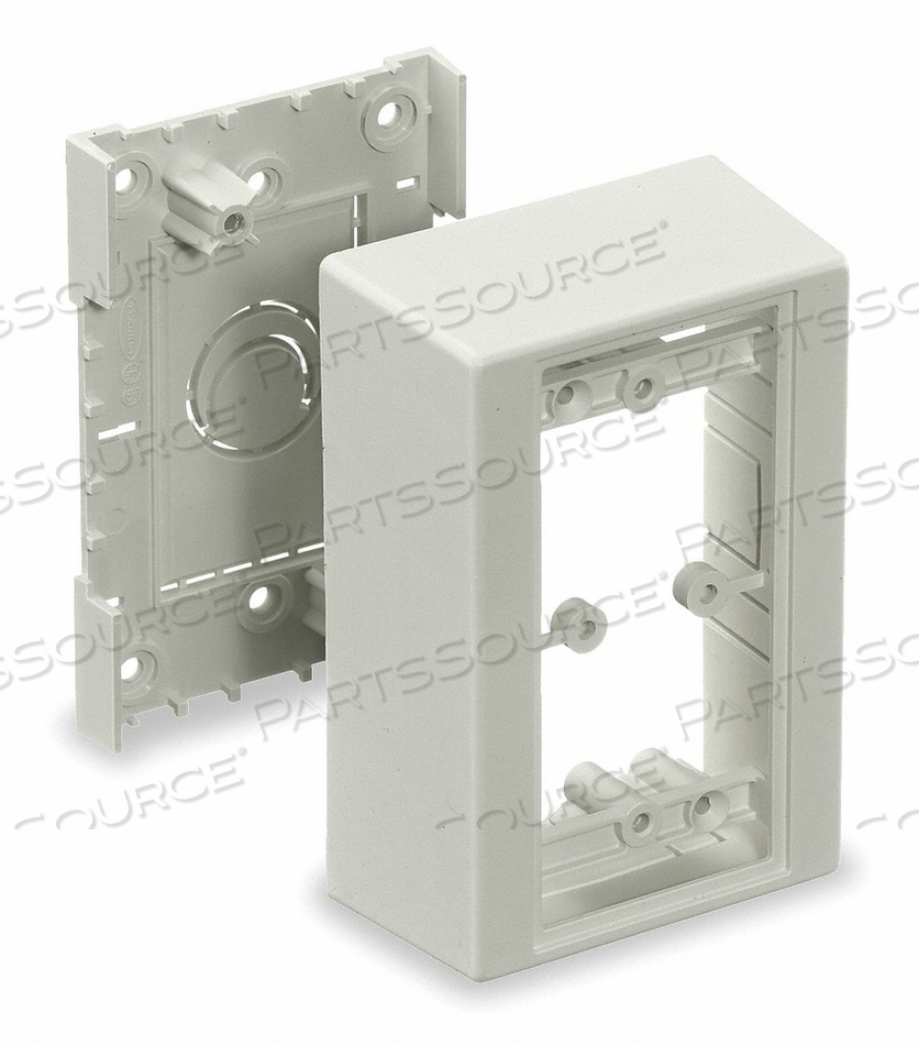 DEVICE OUTLET, 1 GANG, PVC, WHITE, LXWXD: 4.9 X 3.25 X 1.78 IN. by Hubbell Incorporated, Wiring Device-Kellums