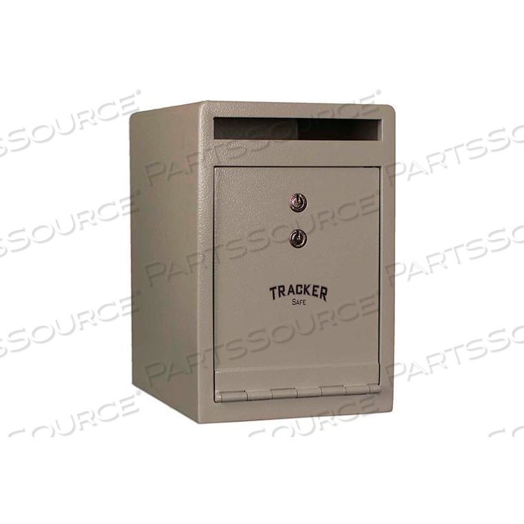 FRONT DROP SLOT DEPOSITORY SAFE - - DUAL KEY LOCK - 8"W X 10"D X 12"H CREAM by Tracker Safe FRONT DROP SLOT DEPOSITORY SAFE - - DUAL KEY LOCK - 8"W X 10"D X 12"H CREAM by Tracker Safe
