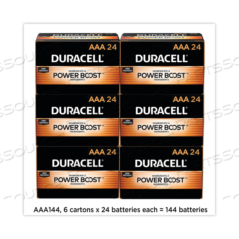 BATTERY, COPPERTOP, AAA, ALKALINE, 1.5V, 1200 MAH by Duracell