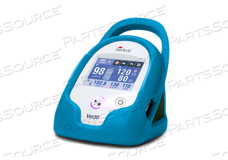 VET30 VETERINARY MONITOR WITH BP, MASIMO SPO2, TEMP, PEACOCK BLUE ARMOUR 