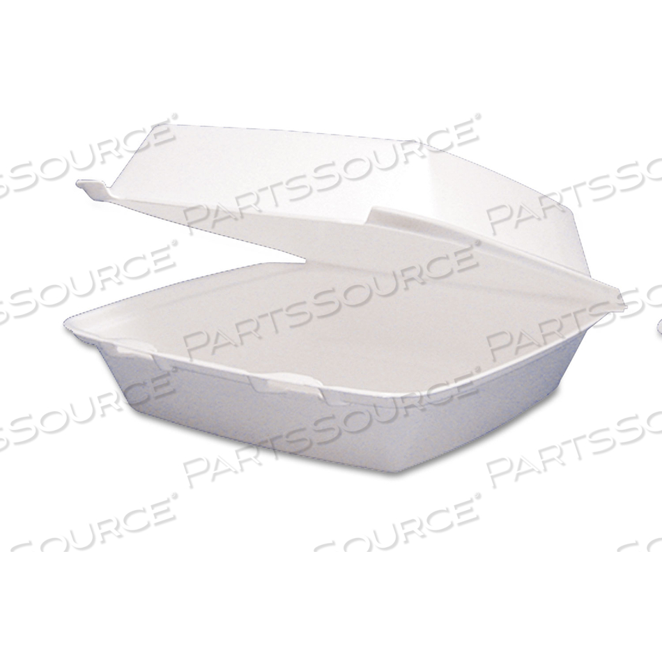 FOAM HINGED LID CONTAINERS, 9.25 X 9.5 X 3 by Dart Container Corporation FOAM HINGED LID CONTAINERS, 9.25 X 9.5 X 3 by Dart Container Corporation
