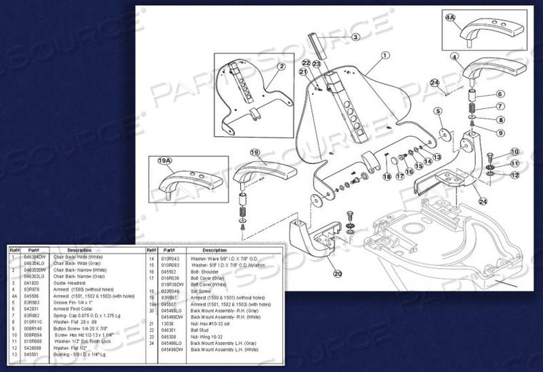 BACK MOUNT ASSEMBLY R.H. 