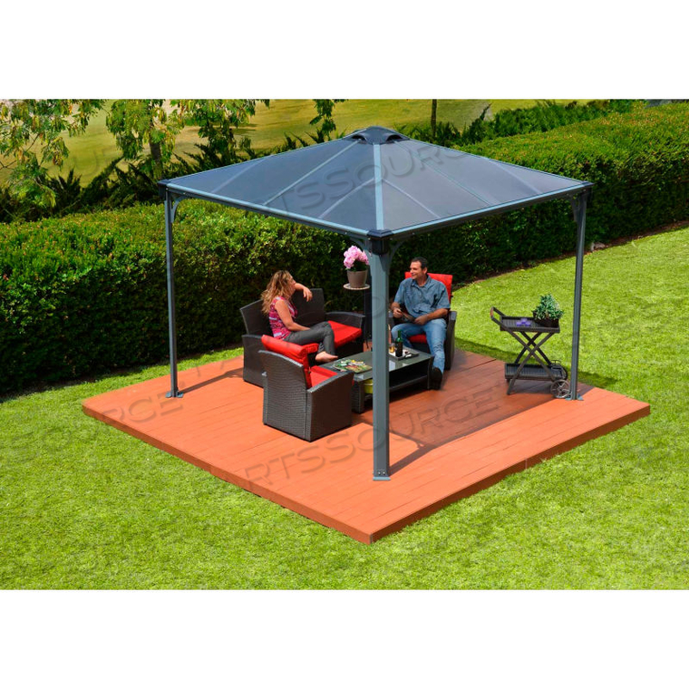 PALERMO HG9150 3000 GAZEBO 10'L X 10'W GRAY/BRONZE by Poly-Tex, Inc PALERMO HG9150 3000 GAZEBO 10'L X 10'W GRAY/BRONZE by Poly-Tex, Inc