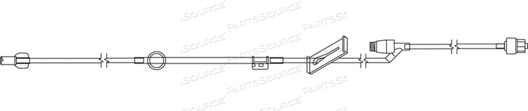 83 INCH, BLUE STRIPED MICROBORE SET WITH FEMALE LUER LOCK, ROUND AND BODYSET KEYS, SLIDE CLAMP, LOWER NEEDLELESS Y-SITE, MALE LUER LOCK/ANTI-SIPHON VALVE, PRIMING VOLUME 6 ML 