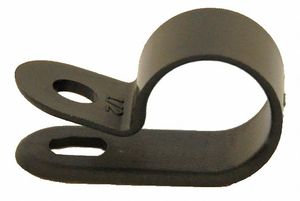 CABLE CLAMP 1/8 IN BLACK PK100 by Dolphin Components