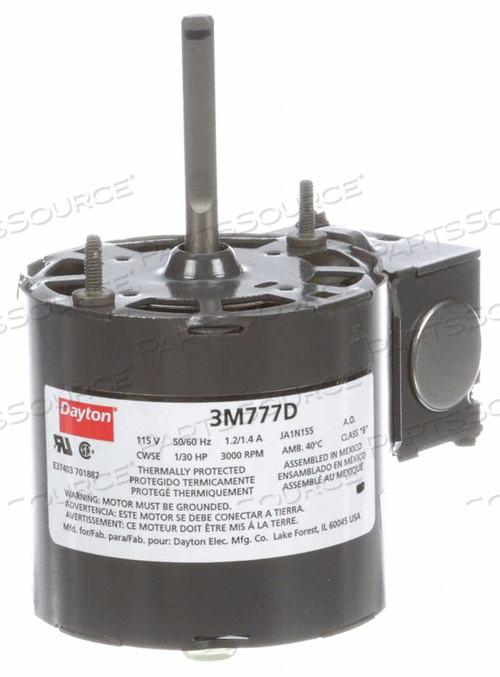 HVAC MOTOR 1/30 HP 3000 RPM 115V 3.3 by DAYTON ELECTRIC MANUFACTURING CO