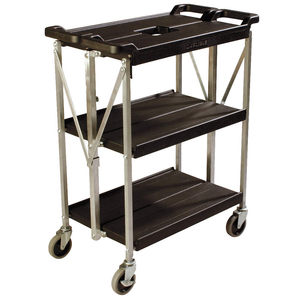 FOLDING CART, 350 LB MAX LOAD CAPACITY, 3 SHELVES, 40 1/4 IN OVERALL HT by Approved Vendor