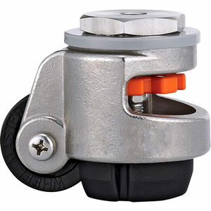 STAINLESS STEEL LEVELING CASTER - 550 LB. CAPACITY - STEM MOUNTED by WM Casters