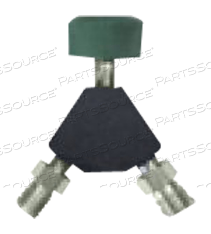 ASSEMBLY, Y-BLOCK, OXYGEN GAS TYPE, FEMALE HAND TIGHT INLET TYPE, DISS MALE CHECK VALVE OUTER CONNECTION TYPE by Precision Medical, Inc.
