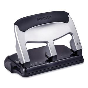 40-SHEET EZ SQUEEZE THREE-HOLE PUNCH, 9/32" HOLE, SILVER/BLACK by Bostitch