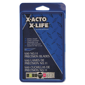 NO. 11 BULK PACK BLADES FOR X-ACTO KNIVES, 500/BOX by X-Acto