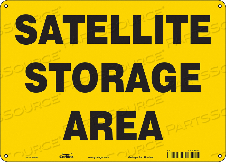 SAFETY SIGN 14 WX10 H 0.055 THICK by Condor