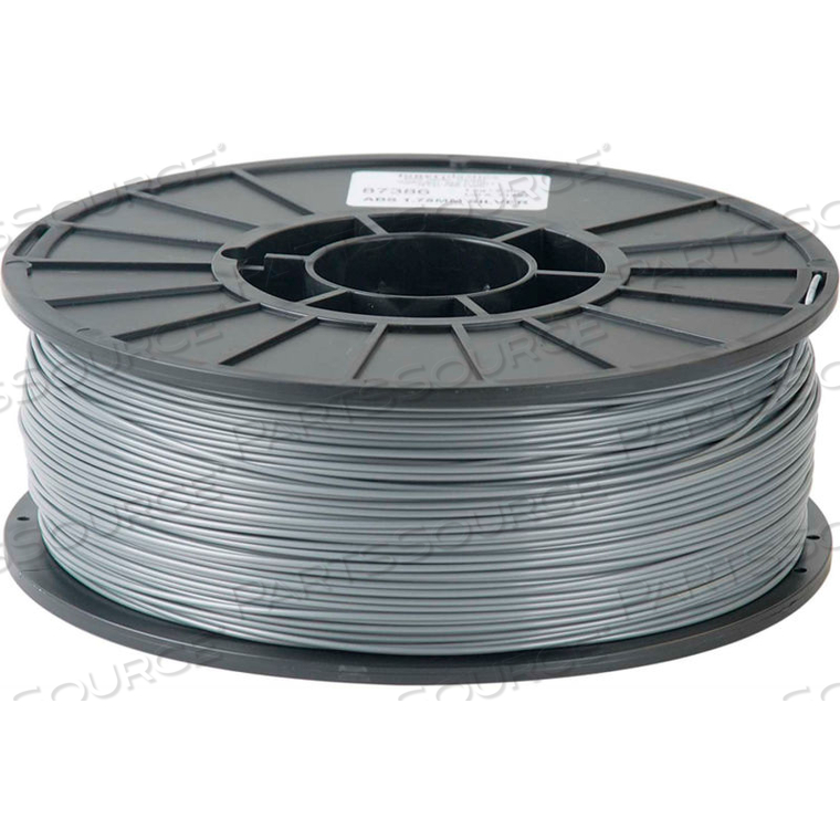 PREMIUM 3D PRINTER FILAMENT, ABS, 1 KG, 1.75 MM, SILVER by Toner Plastics