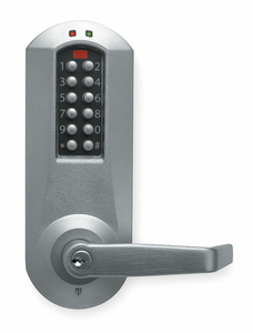 ELECTRONIC LOCK SATIN CHROME 12 BUTTON by Kaba