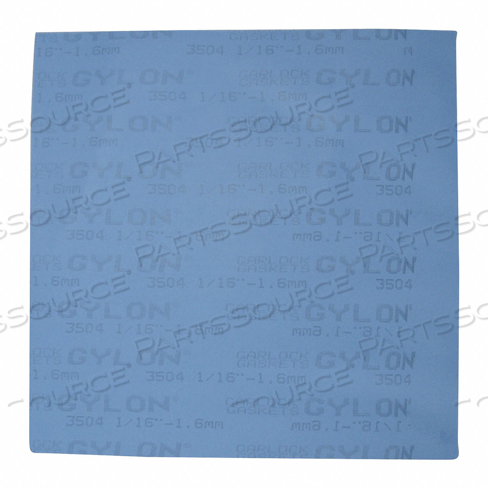 GASKET SHEET 30 X30 IN PTFE W/GLASS BLUE by Garlock Sealing Technologies GASKET SHEET 30 X30 IN PTFE W/GLASS BLUE by Garlock Sealing Technologies