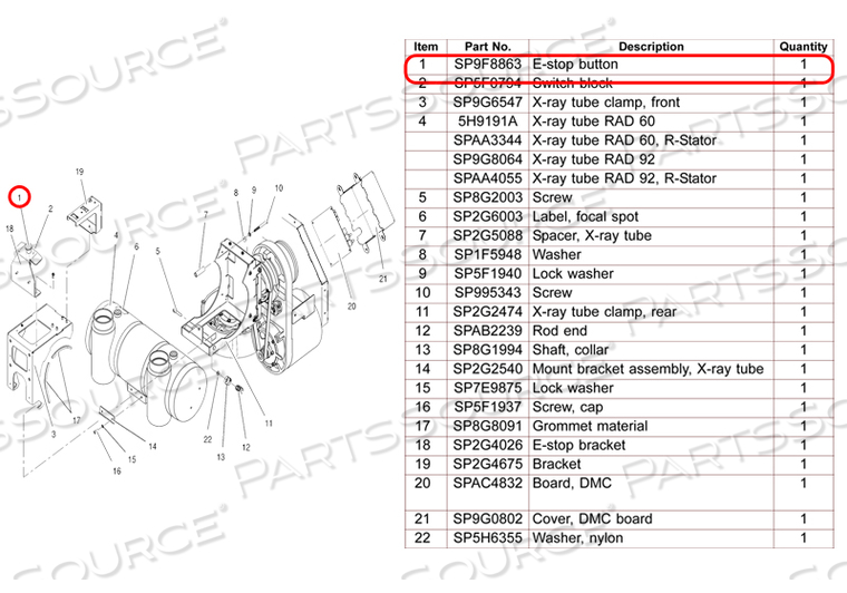 SWITCH, APEM, E-STOP, OPERATOR 