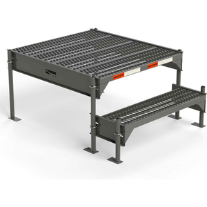 STEEL CUSTOM WORK PLATFORM, 36" W X 39" D, 2-STEP, GRAY, NO HANDRAIL, 500 LB. CAP. by EGA Products, Inc.