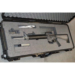 CARBINE CASE WITH PISTOL SLOT WATERTIGHT, 46-5/8"X16-3/4"X6-7/8" BLACK by Quick Fire Cases