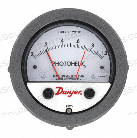 0/5" PHOTOHELIC SWITCH/GAGE by Dwyer Instruments