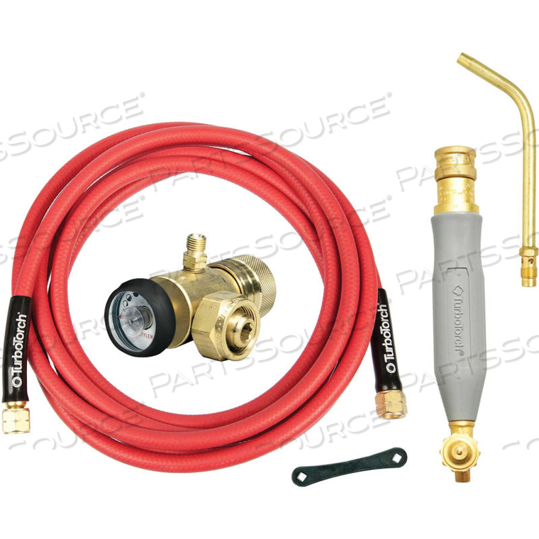 TURBOTORCH SOF-FLAME TORCH KIT, WSF-4, S-4 SOLDERING TIP, 12' HOSE, AIR ACETYLENE 