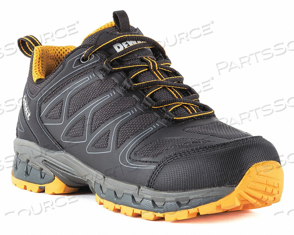 ATHLETIC SHOE 10 W BLACK/YLW ALUMINUM PR 