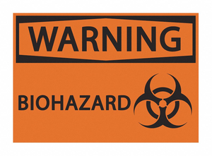 LABEL SAFETY WARNING BIOHAZARD PK2 by ZING Green Safety Products