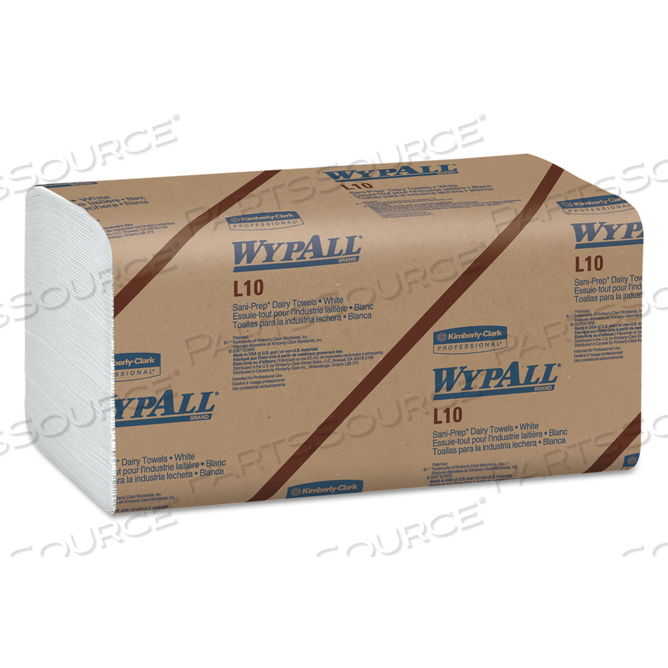 L10 SANI-PREP DAIRY TOWELS, BANDED, 2-PLY, 9.3 X 10.5 by WypAll