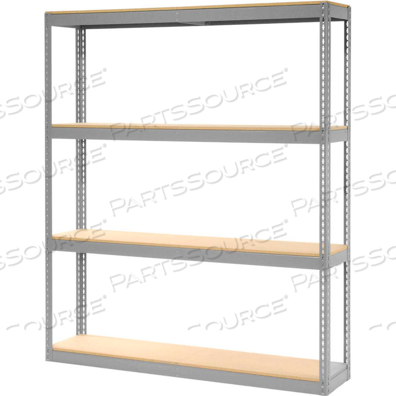 RECORD STORAGE RACK WITHOUT BOXES 72"W X 15"D X 84"H - GRAY by Approved Vendor RECORD STORAGE RACK WITHOUT BOXES 72"W X 15"D X 84"H - GRAY by Approved Vendor