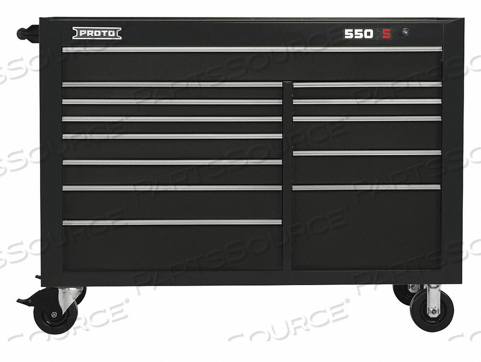 J4805 ROLLING CABINET BLACK 43 H 13 DRAWERS 