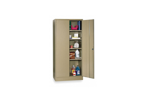 STORAGE CABINET, 36 IN X 24 IN X 78 IN, SWING HANDLE & KEYED, 22 GA PANEL THICK by Edsal