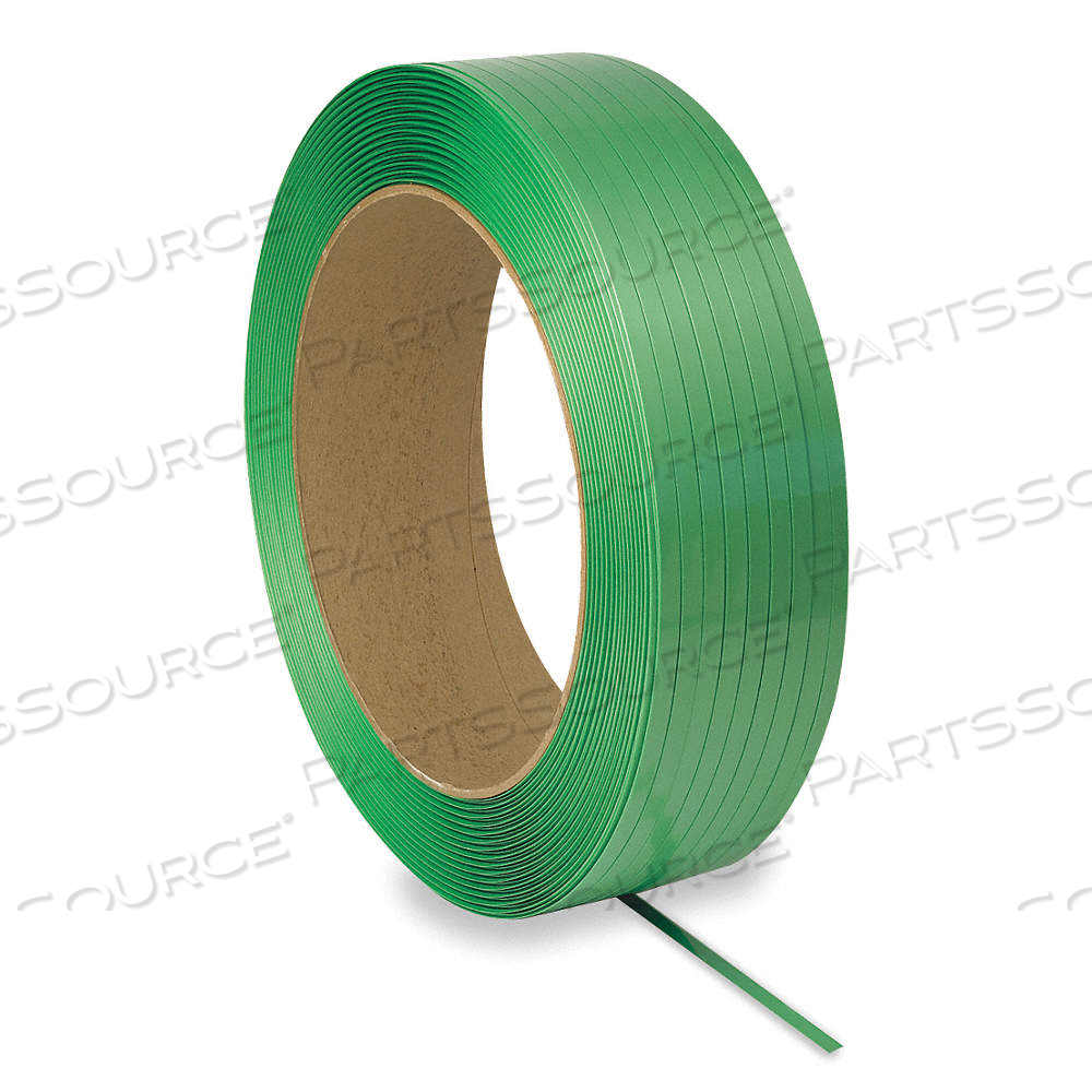 PLASTIC STRAPPING, 5/8 IN STRAPPING WD, 0.035 IN THICK, 1,400 LB BREAK STRENGTH by Approved Vendor
