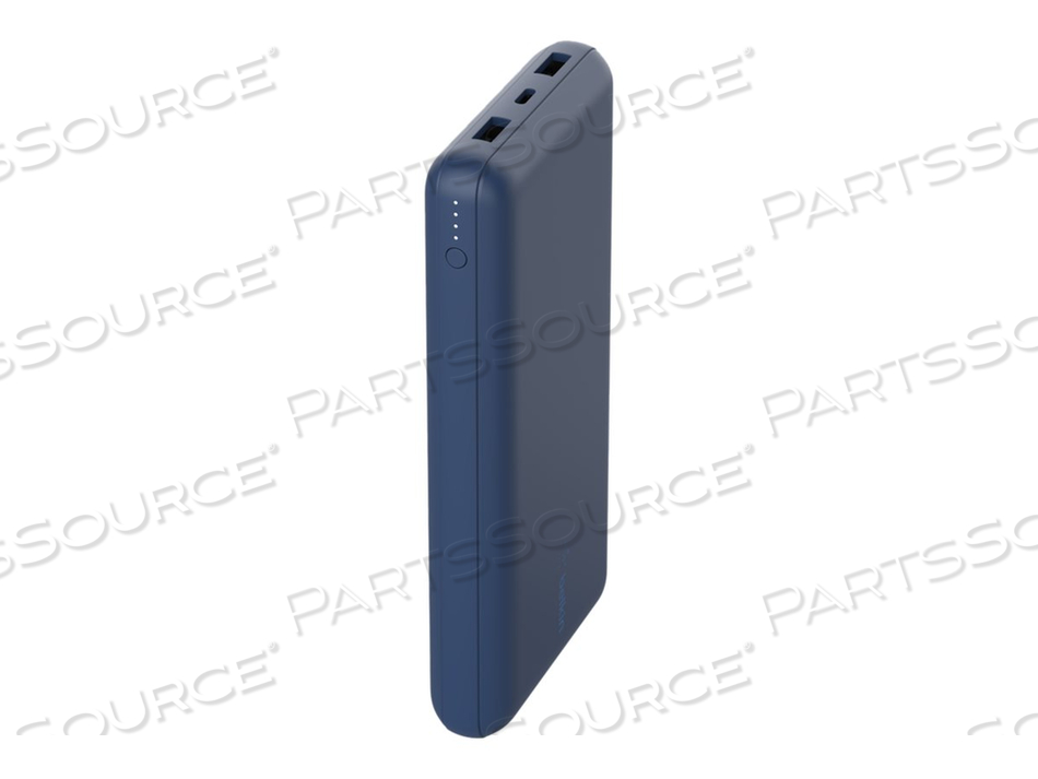 BELKIN - POWER BANK - 20000 MAH - 15 WATT - 3 OUTPUT CONNECTORS (USB, USB-C) - ON CABLE: USB-C - BLUE by Belkin