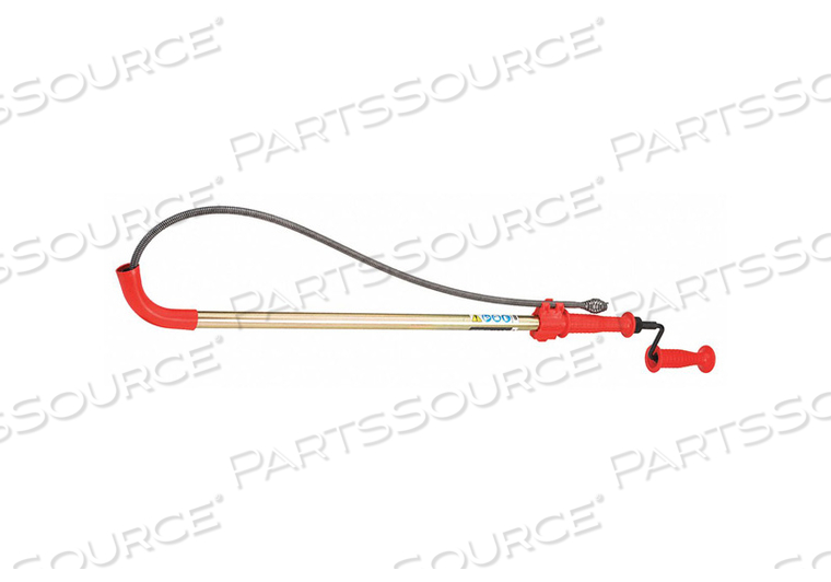 TOILET AUGER W/COMPRESSION WRAPPED INNER CORE CABLE W/BULB HEAD, 6'L, 1/2"W CABLE by Ridgid TOILET AUGER W/COMPRESSION WRAPPED INNER CORE CABLE W/BULB HEAD, 6'L, 1/2"W CABLE by Ridgid