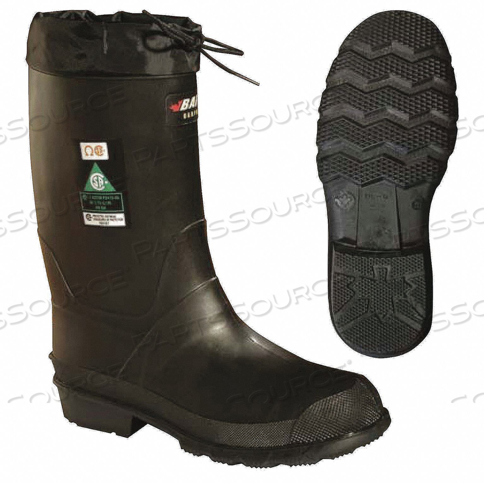 G5142 RUBBER BOOT MEN'S 10 MID-CALF BLACK PR by Baffin