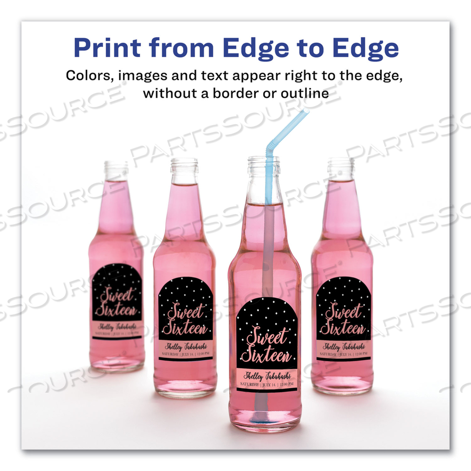 TEXTURED ARCHED PRINT-TO-THE-EDGE LABELS, LASER PRINTERS, 3 X 2.25, WHITE, 9/SHEET by Avery TEXTURED ARCHED PRINT-TO-THE-EDGE LABELS, LASER PRINTERS, 3 X 2.25, WHITE, 9/SHEET by Avery