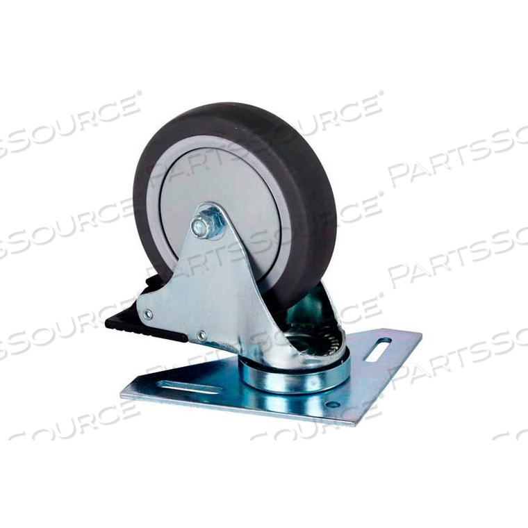TRIANGULAR TOP PLATE CASTER, SWIVEL W/BRAKE by 80/20 Inc. TRIANGULAR TOP PLATE CASTER, SWIVEL W/BRAKE by 80/20 Inc.