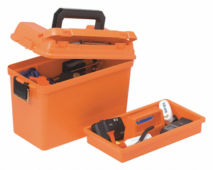 PORTABLE TOOL BOX PLASTIC ORANGE MATTE by Plano Molding