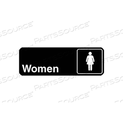 SIGN, WOMEN (BLACK, 3X9") by Traex